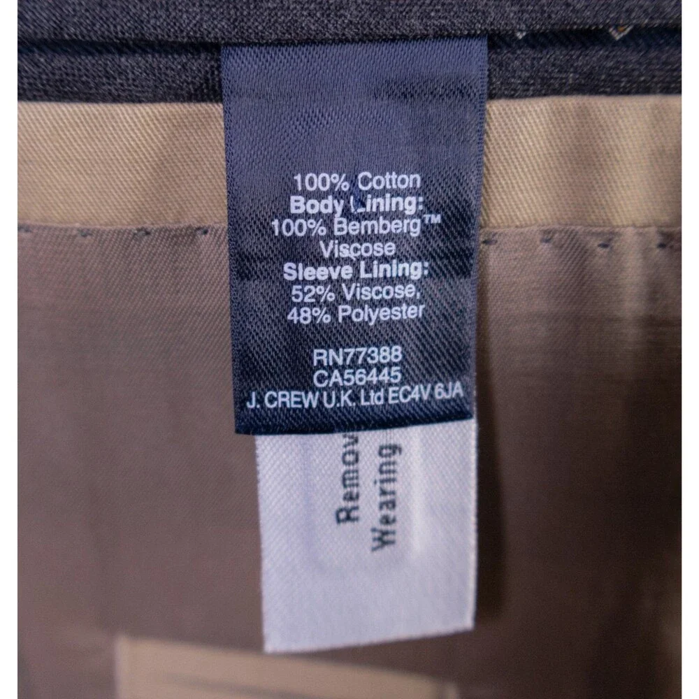 J.Crew Ludlow Blazer Mens 42L Khaki Tan Solid Cotton Larusmiani Sport Coat